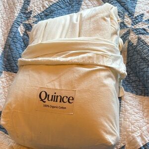 NWOT Quince organic brushed cotton duvet cover in ivory
